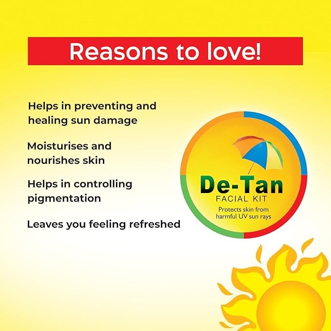 Bee One Complete 5 step Detan Facial Kit for Radiance & Youthful Glow - 312 gms