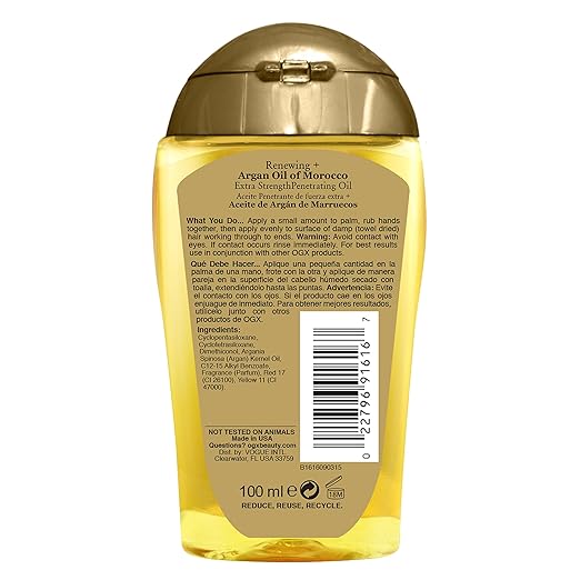 Ogx Argan Oil of Morocco Extra Penetrating Oil for Renewing Plus Dry and Coarse Hair - 100 ml