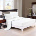 Trance Home Linen Zippered 100% Cotton 400 TC Plain King Size Duvet Cover Quilt Cover Blanket Cover Razai Comforter Cover with 2 Pillow Covers Colour Plain White
