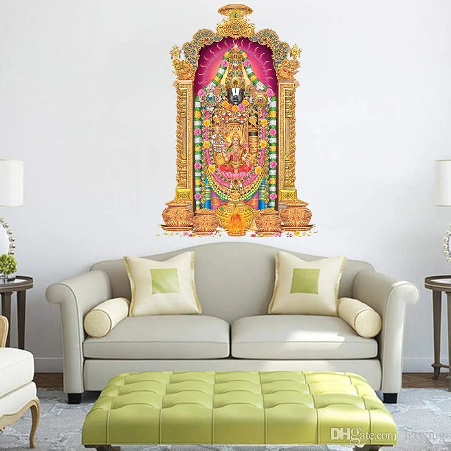 Rangoli White Glossy Vinyl Wall Sticker Premium Self-Adhesive Waterproof Parent-7 Design-14