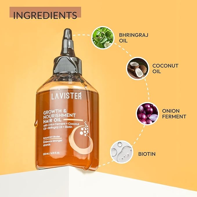 Lavister Growth & Nourishment Hair Oil - 200 ml
