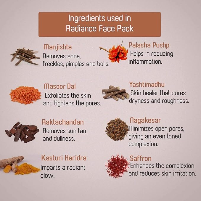 Ancient Living Organic Skin Radiance Face Pack - 40 gms