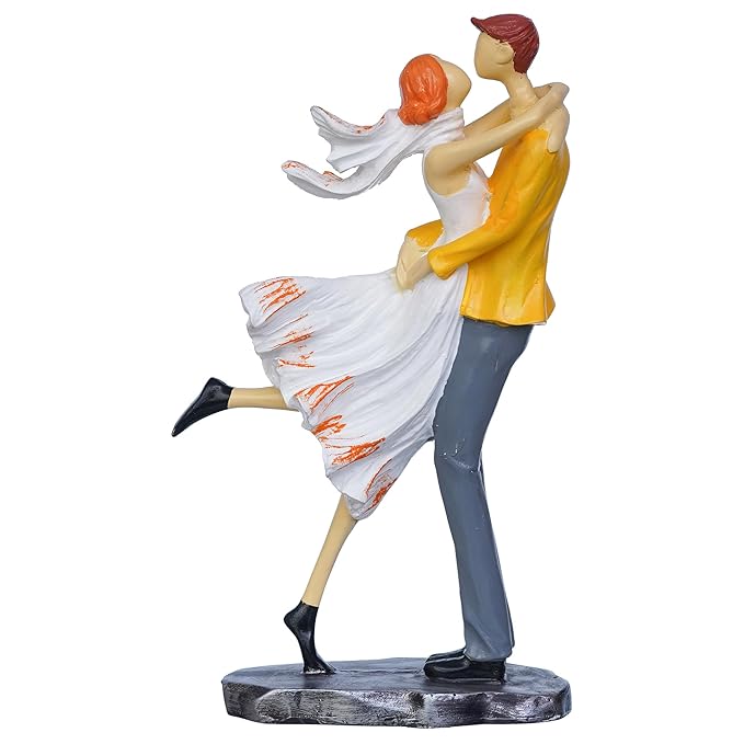 Ecraftindia Lovers Tango Dancing Couple Statue Human Figurines Decorative Showpiece