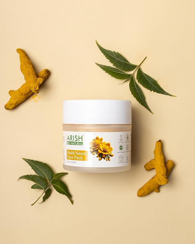 Arish Bio-naturals Haldi Neem Face Pack - 75 Ml