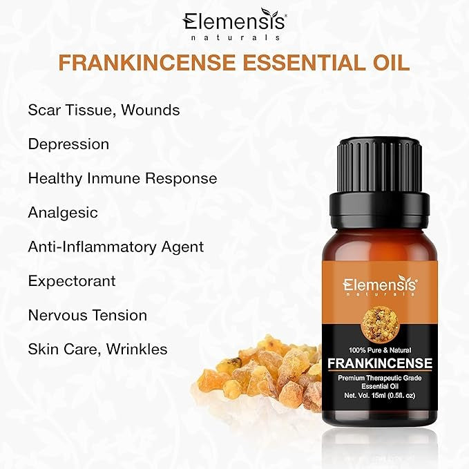 Elemensis Naturals Pure Frankincense Essential oil for skin whitening - 15 ml