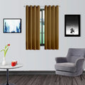 Divine Casa Premium Micro Satin Semi Blackout Window Curtains Solid Design Size 5 Feet Stylish & Light Filtering Colour Coffee Brown (Pack of 2)