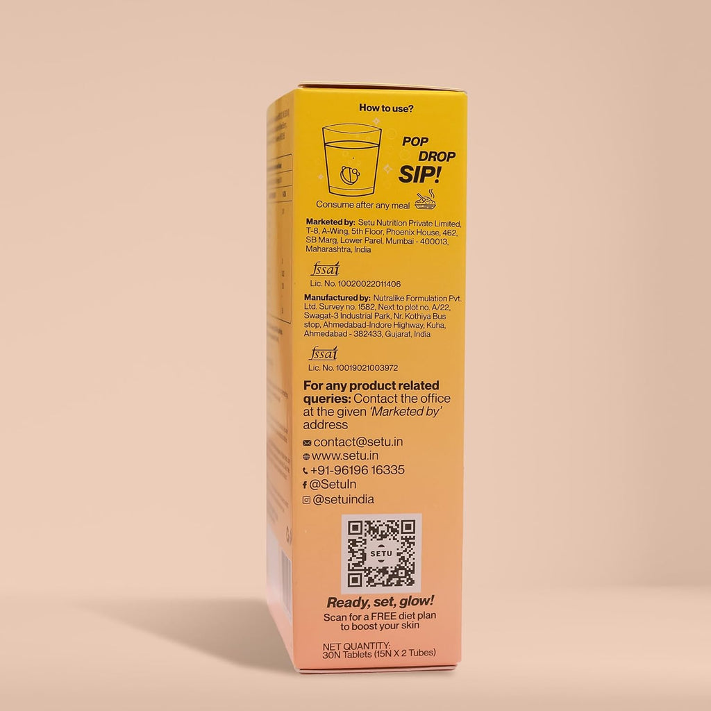 Setu Skin Renew - 15 Effervescent Tablets pack of 1 Flavour- Mixed Berry