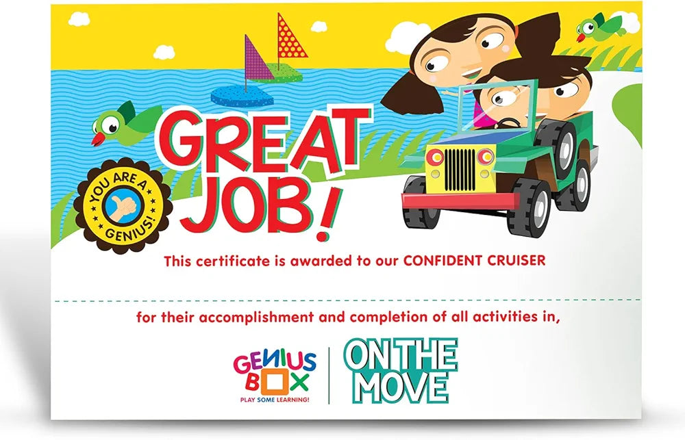 Genius Box Play some Learning Transport Express Activity Kit,Paper,Multicolor  30 Activity Kit