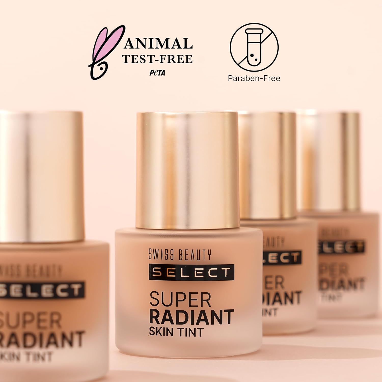 Swiss Beauty Select Super Radiant Hydrating Skin Tint | With Hyaluronic acid | Provides Natural, Dewy Glow | Shade- Creamy Glow, 30gm