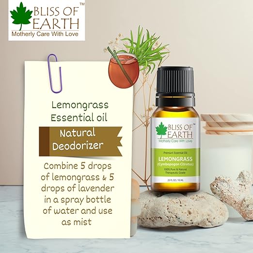 Bliss of Earth Lemongrass Essential Oil - 10 ml