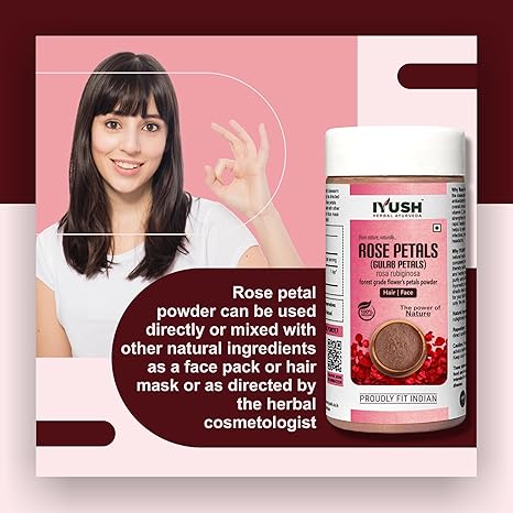 Iyush Herbal Ayurveda Organic Rose Petal Powder