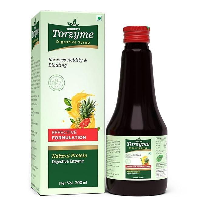 Torzyme Naural Protein Digestive Enzyme Syrup - 200 ml (Pack of 3)