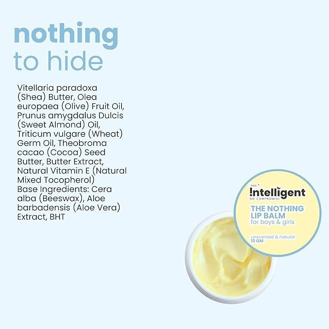 TuCo Intelligent The Nothing Lip Balm Enriched With Shea Butter - 10 gms