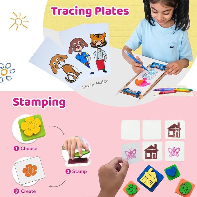 Smartivity 20In1 Art And Craft Studio Activity Kit Birthday Gift For 5,6,7,8,9 Year Old Girls&Boys Clay Stamp