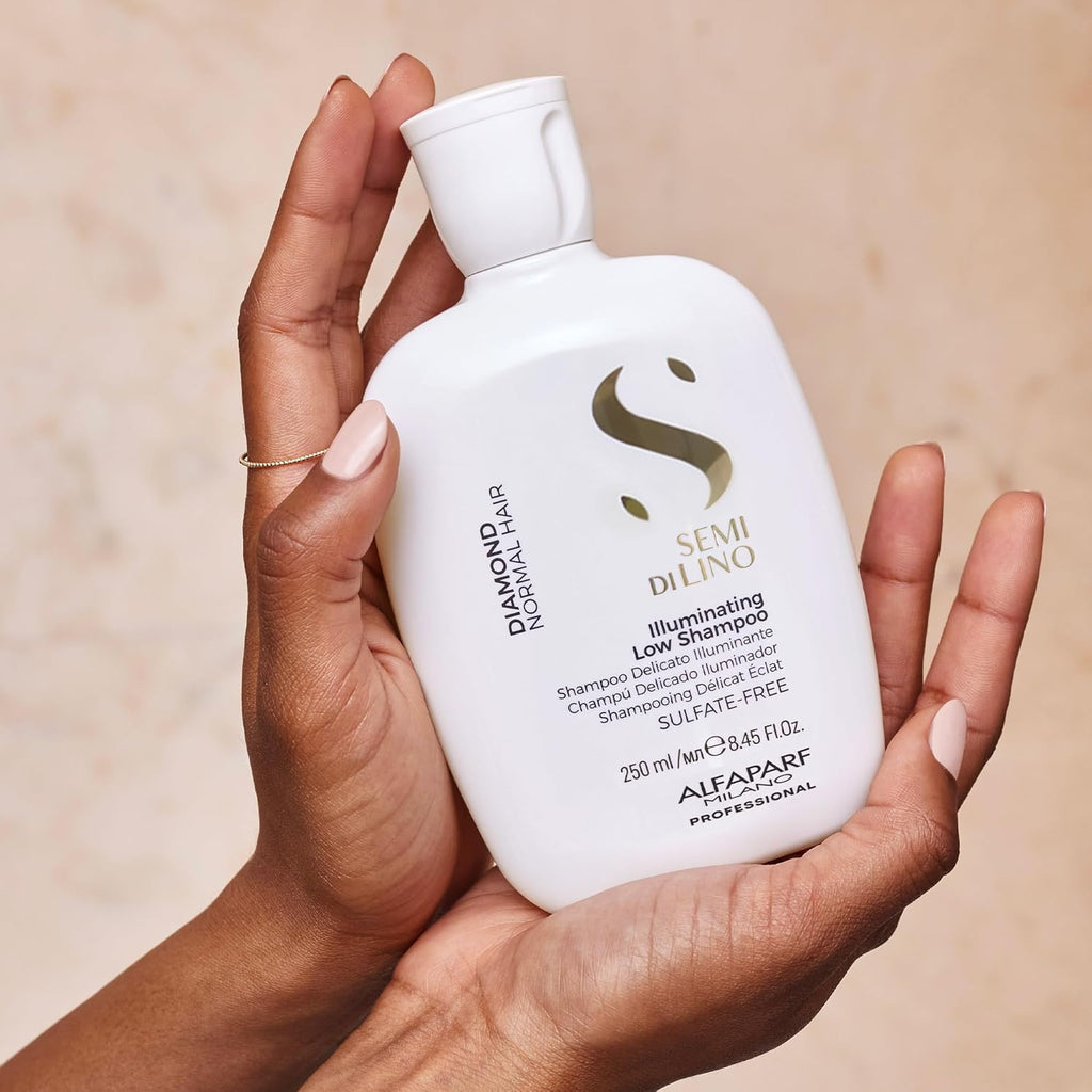 Alfaparf Milano Professional Diamond Shampoo -For INSTANT SHINY HAIR - Normal Hair, Adds Radiance - Sulfate, Paraben and Paraffin Free, Safe for Color Treated Hair, Professional Salon Quality - 250ml