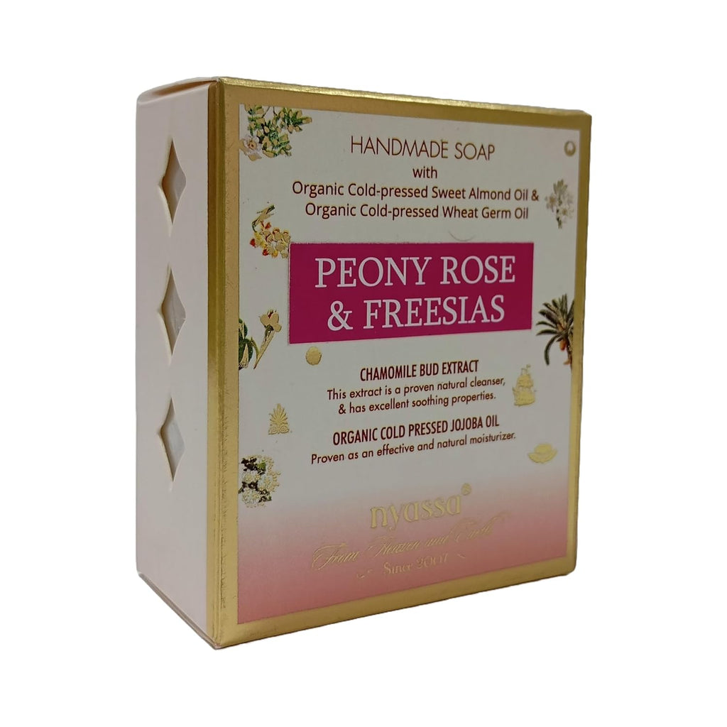 Nyassa Premium Peony Rose & Freesias Handmade Soap - 150 Gms
