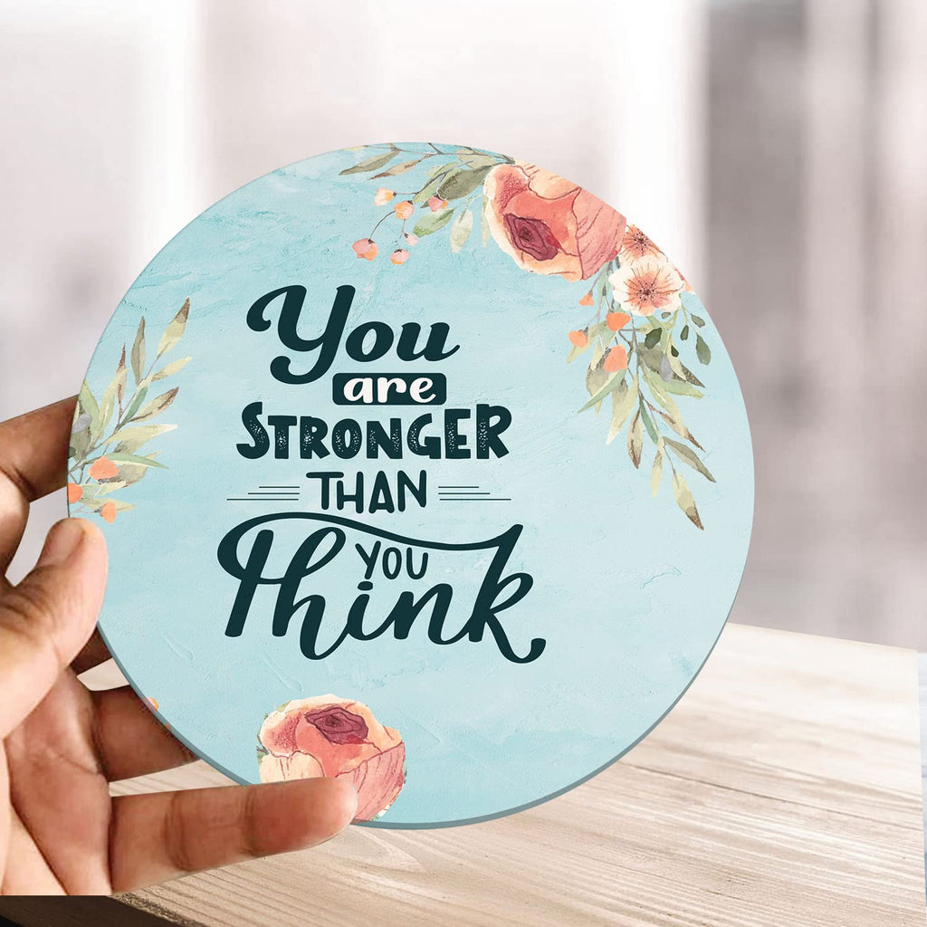 Artvibes Showpiece Idols and Figurines for Home and Office Decor | Stylish Quote Your Are Stonger Than You Think for Table
