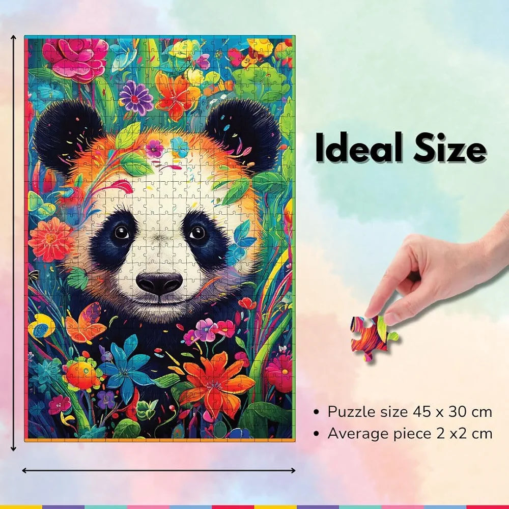 Playhills Spirit Animal The Bambootiful Panda 500 Piece Wooden Puzzle for Adults & Teens