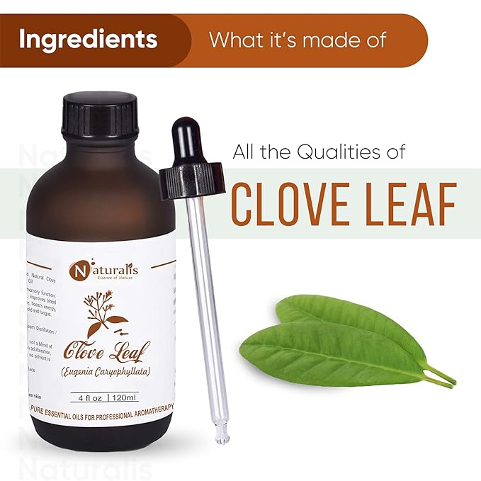 Naturalis Clove Oil for Teeth Pure Essence for Gum Care - 120 ml