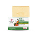 Ayouthveda Neem and Turmeric Herbal Soap | Antiseptic Bathing Soap with Natural Fragrance | Prevents Skin Disease With Neem & Turmeric | For Glowing & Acne Free Skin (Pack of 1-100gm)