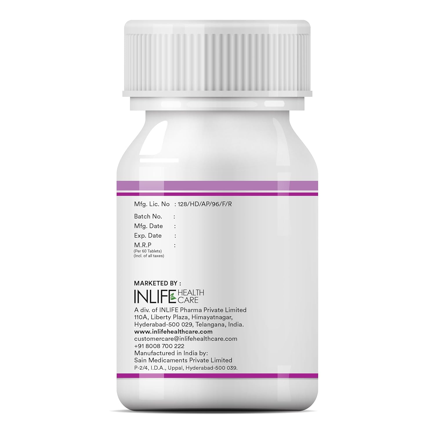 INLIFE Vitamin B12 (Methylcobalamin) 1500mcg Supplement with ALA, Folic Acid, Vitamin D3 | Nerve and Brain Health for Men & Women â€“ 60 Tablets(Pack Of 1, 60)