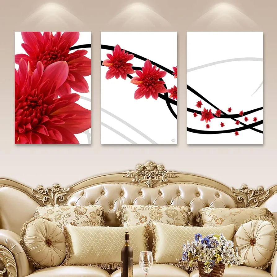Rangoli MDF 3 Pcs Wall Poster 12x18 Inch Decorative Wall Art P-4 Design-7