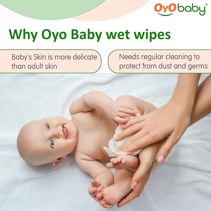 Oyo Baby Wipes for new born baby with Lid 72 Wipes Each Pack for Kid