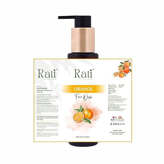 Rati Ayurveda Orange Vitamin C Face Wash - 100 ml