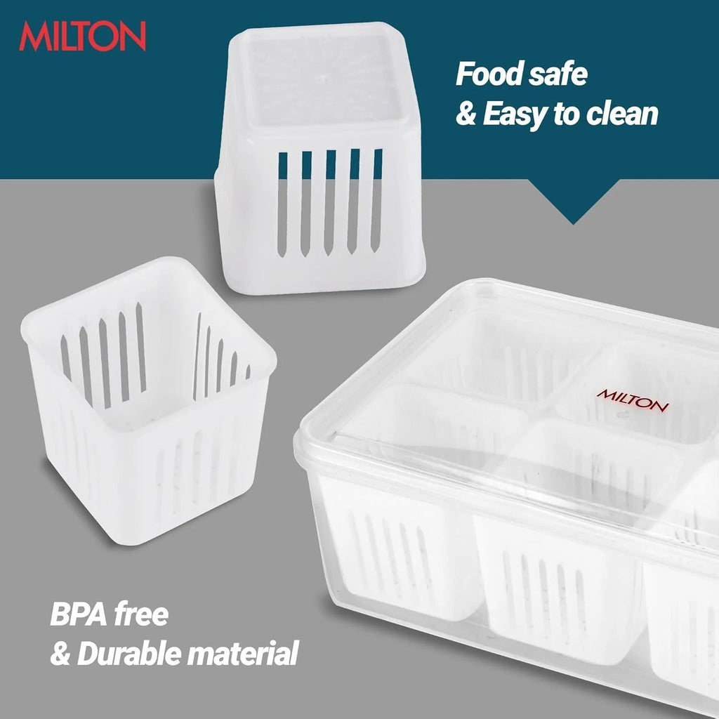 Milton 6 Grid Fridge Storage Containers