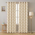 Urban Space Cotton Curtains for Door Pack of 2 Curtain with Eyelets and Tieback (Clour Basics Beige)