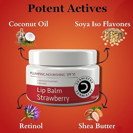 Dermistry Plumping Nourishing SPF 10 Strawberry Lip Balm - 15 ml