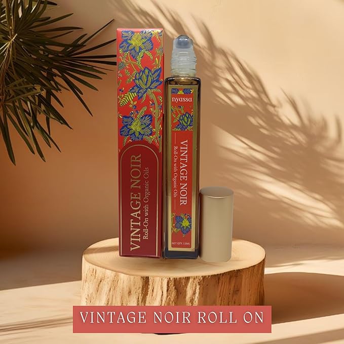 Nyassa Vintage Noir Roll on With Organic Oils | Fragrance Oil and Vitamin E | 11 Ml