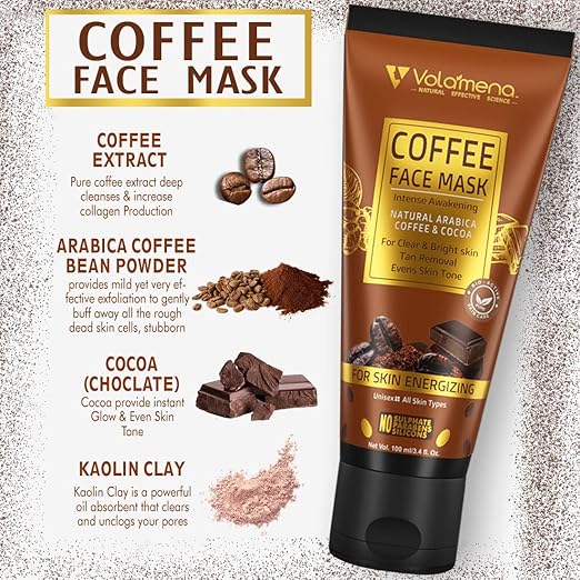 Volamena Coffee Face Pack for Energizing Skin - 100 ml