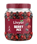 Livyor 5 in 1 Berry Mix for eating - 400 gm | Good Source of Fibre | Dried Cranberries | Black Raisins | Cherries | Blueberries | Strawberries | Berry Blast | Berries dry fruits | Berries fresh | (Pack of 1)