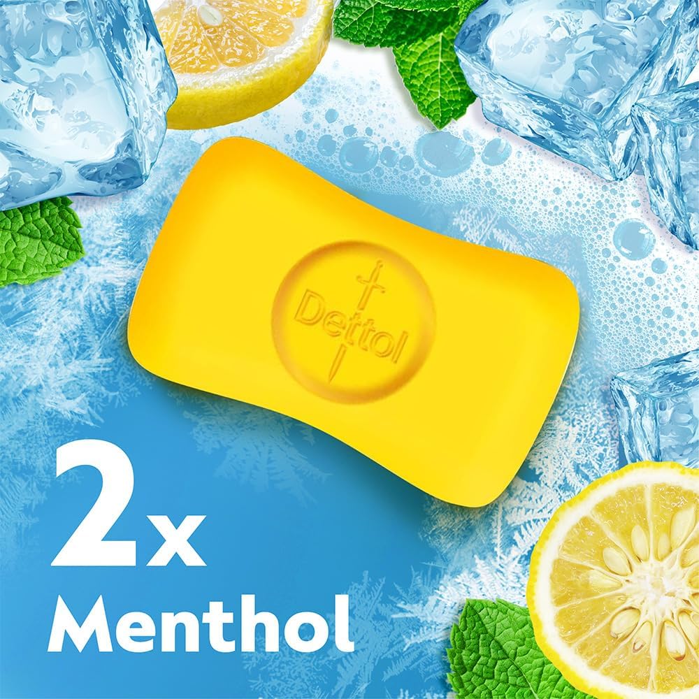 Dettol Lime Fresh (Lime Cool) Bathing Soap Bar with 12hr Freshness (750gm) |Long Lasting Freshness, 150gm Pack of 5
