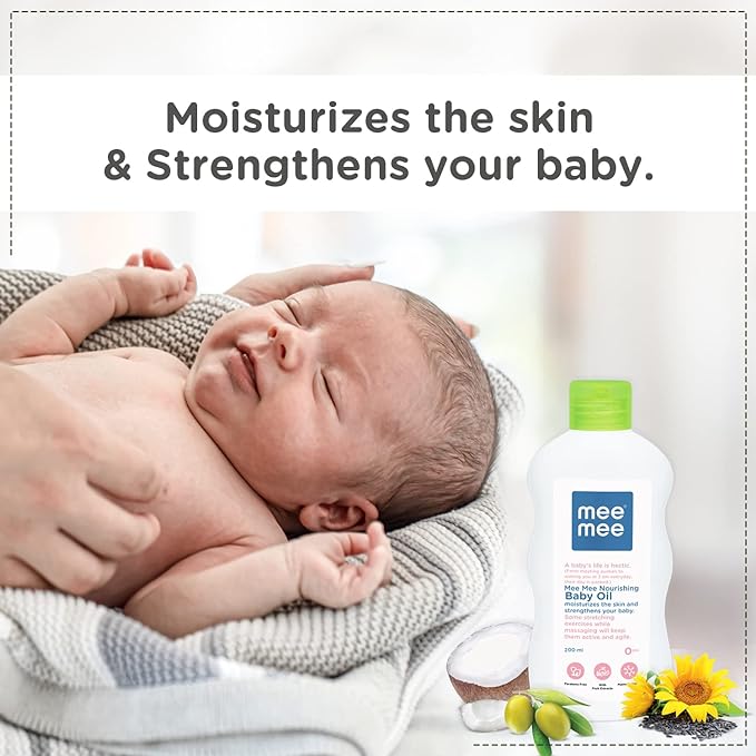 Mee Mee Mild Baby Oil - 200 ml (Pack of 2)
