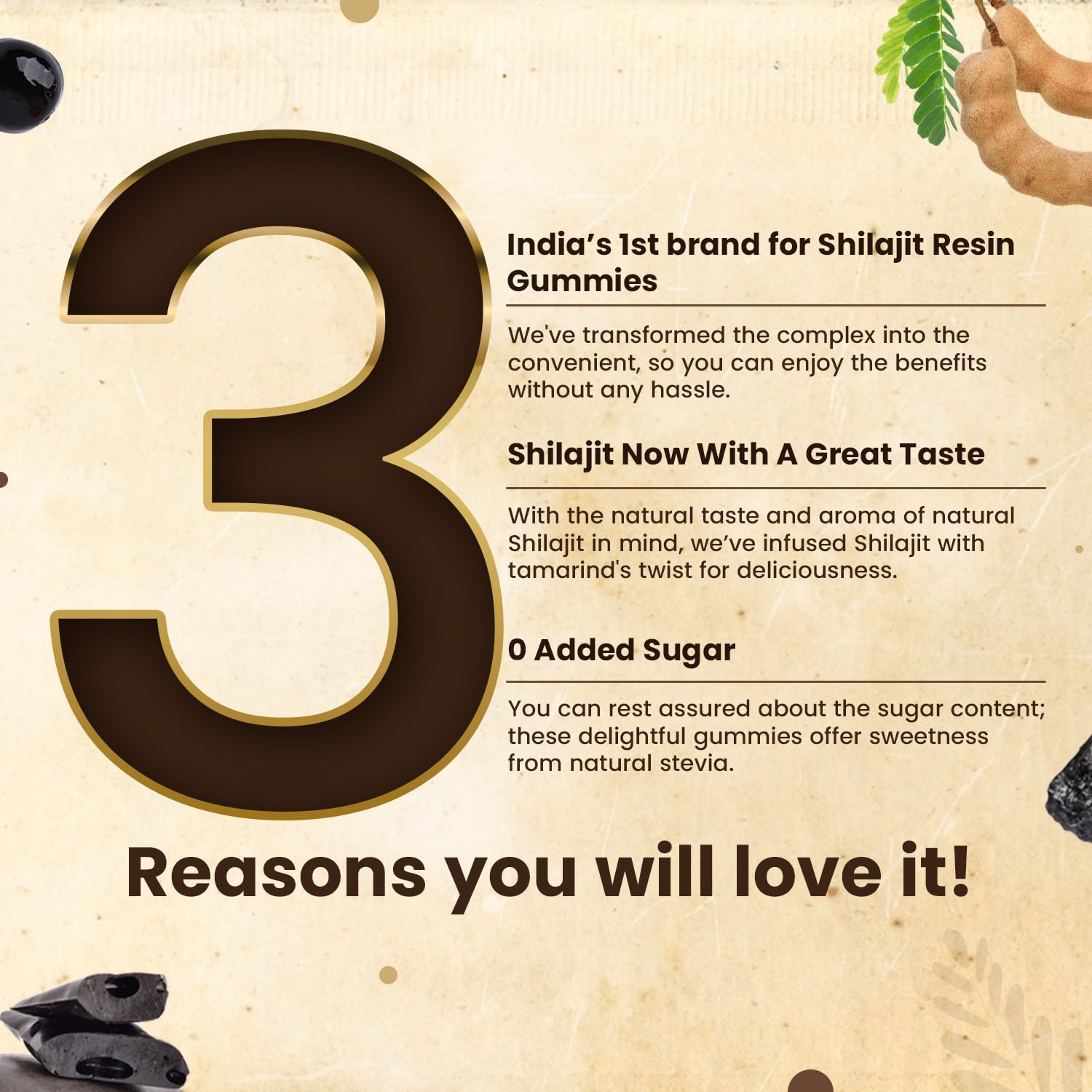 Neuherbs Pure Himalayan India's First Shilajit Resin Gummies To Improve strength, Stamina & Energy - 30 Shilajit Gummies