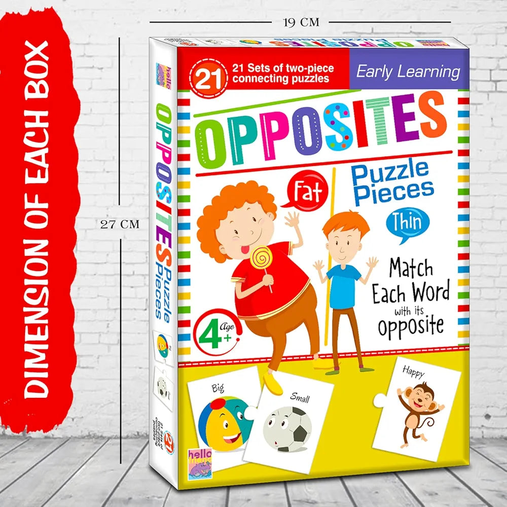 Hello Friend Opposite Match Jigsaw Puzzle Connecting 2-Piece  for Kids, Childrens and Toddlers Early Learning Educational