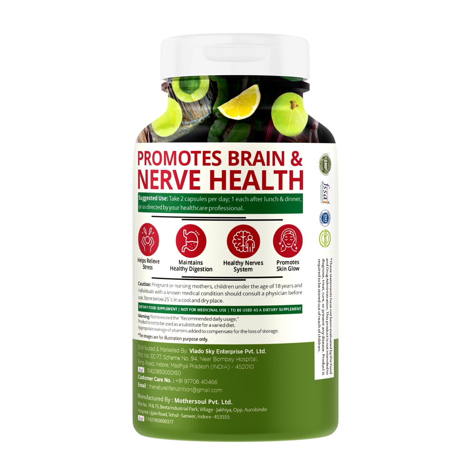 NatureLife Nutrition Plant Based Vitamin B12-60 Caps