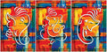 Rangoli MDF 3 Pcs Wall Poster 12x18 Inch Decorative Wall Art P-4 Design-27