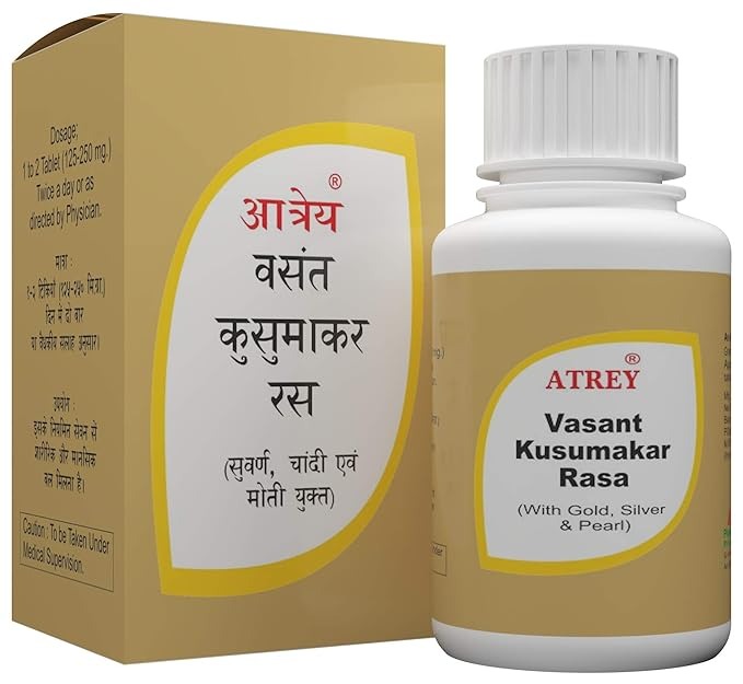 Atrey Vasant Kusumakar Ras (With Gold & Pearl) - 25 Tablets