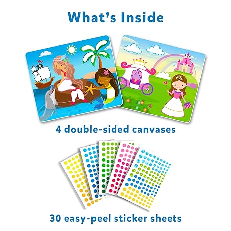 Skillmatics Art Activity Dot It Unicorns & Princesses No Mess Sticker Art for Kids Craft Kits Diy Activity