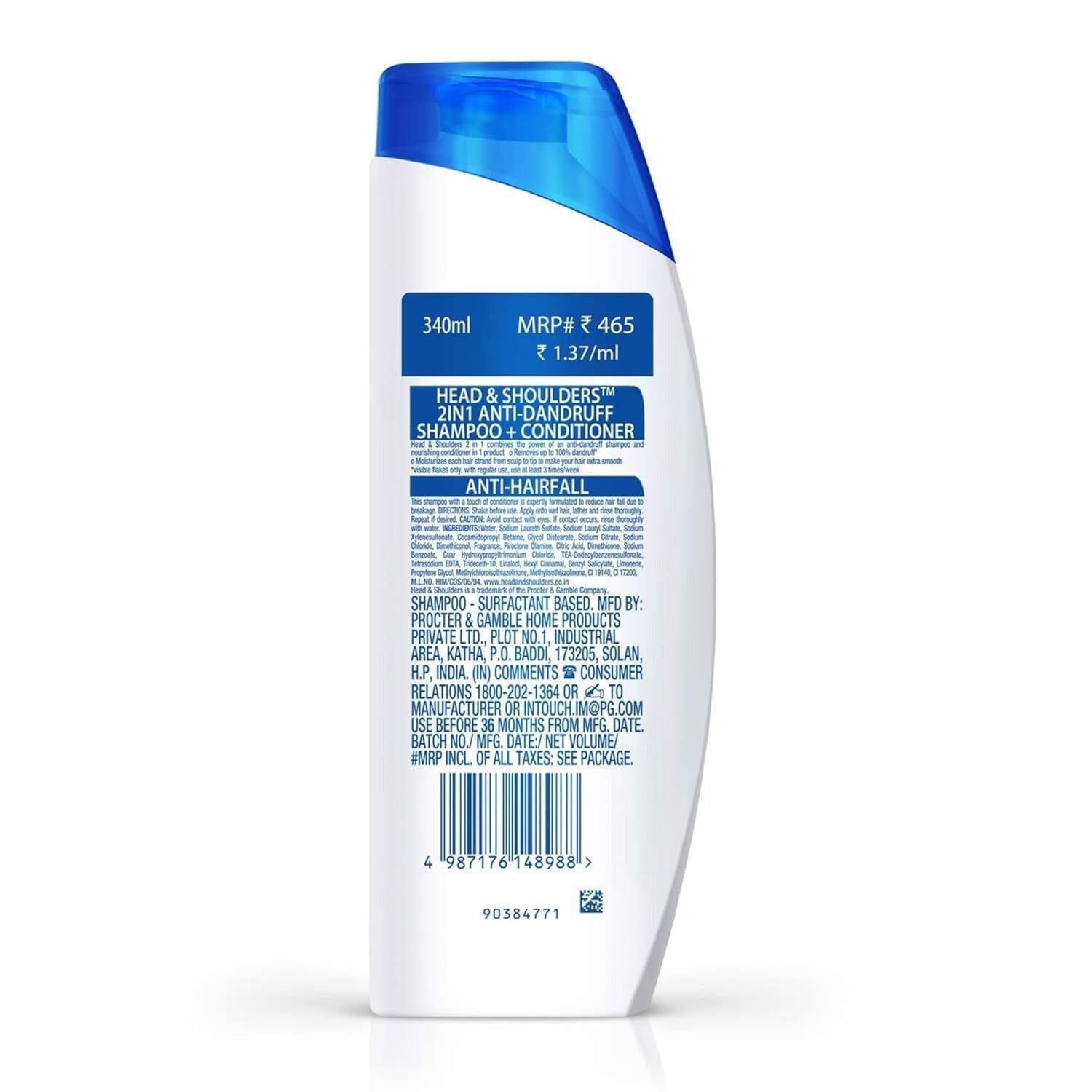 Head & Shoulders 2-in-1 Anti hairfall Anti Dandruff Shampoo + Conditioner - 340 ml