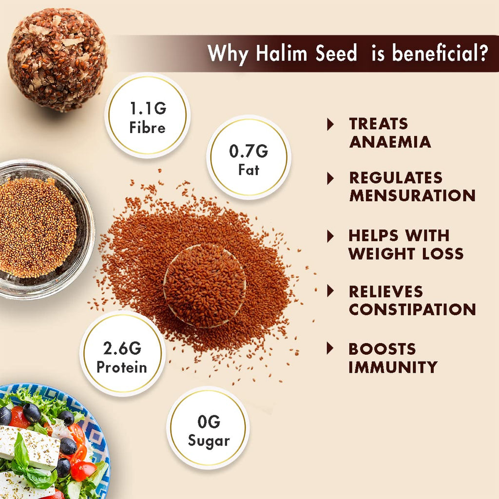 Sorich Organics Halim Seeds | Garden Cress Seeds (Aliv) | Rich in Protein, Fiber, Iron & Omega-3 | Immunity Booster Superfood | Non-GMO | Gluten Free