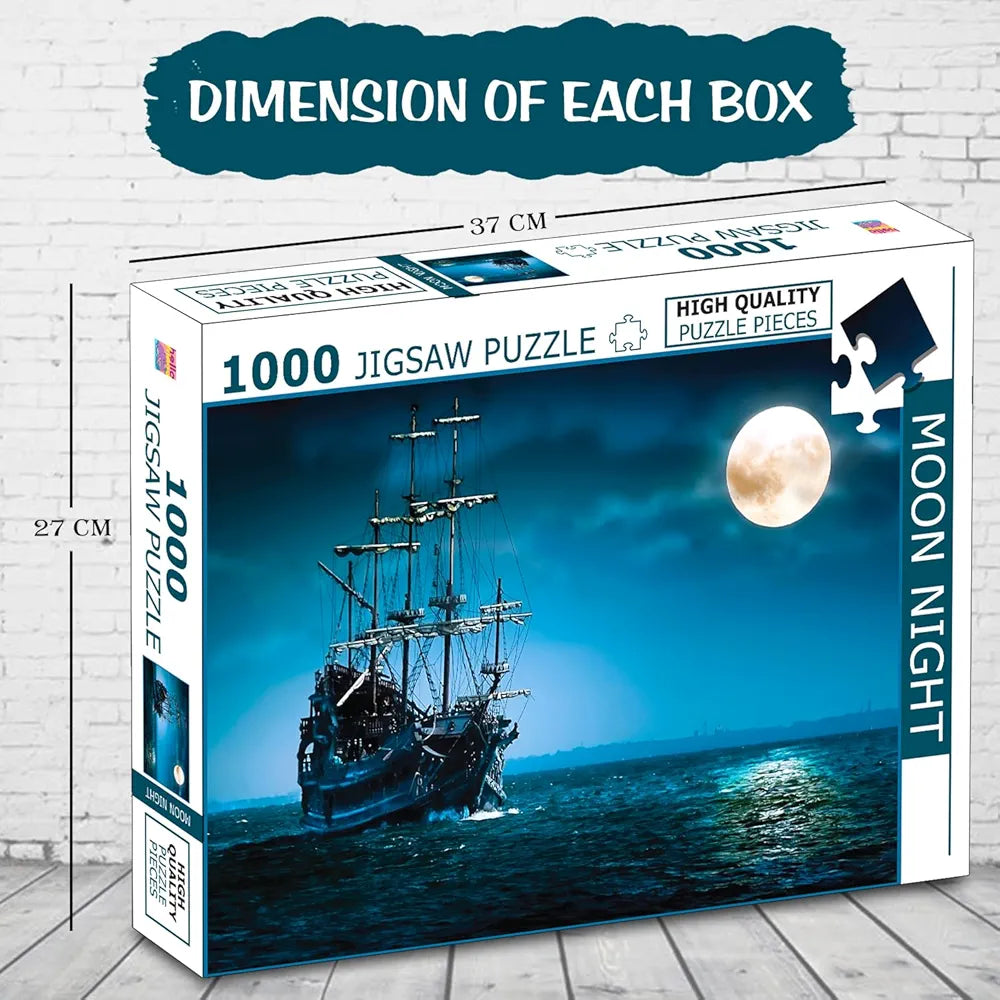 Hello Friend Moon Light Jigsaw Puzzles 1000-Piece for Kids and Childrens Educational Puzzles Game for Learning, Gifts, and Fun Activities