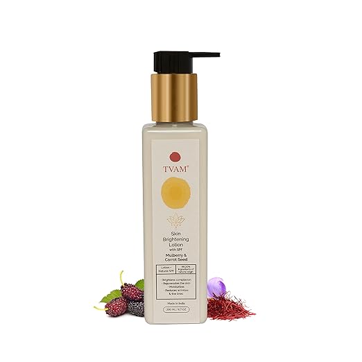 TVAM Skin Brightening Lotion With Natural SPF Mulberry Carrot Seed - 200 ml