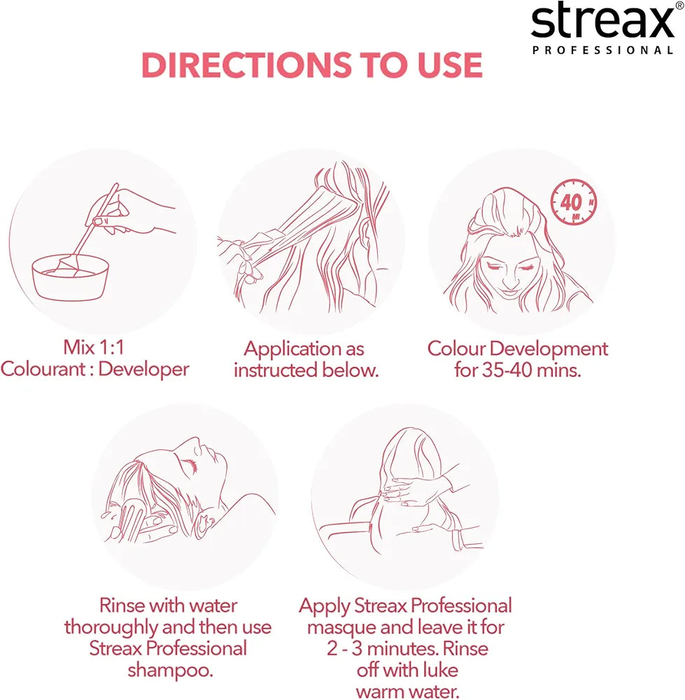 Streax Professional Argan Secrets Permanent Hair Colourant Cream - 90 Gms