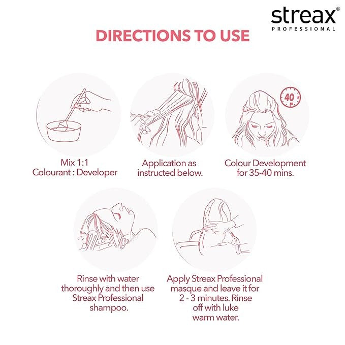 Streax Professional Argan Secrets Permanent Hair Colourant Cream - Light Golden - 60 gms