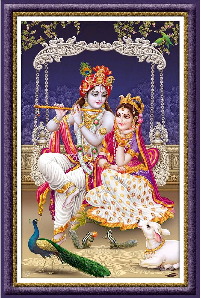 Rangoli MDF Wall Stick Decorative Panel 12x18 Wall Art P-1 Design-4