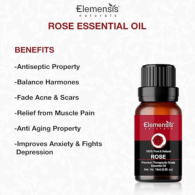 Elemensis Naturals Pure & Natural Rose Essential oil - 15 ml
